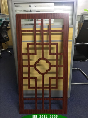 别墅铝窗花-仿古木纹铝窗花