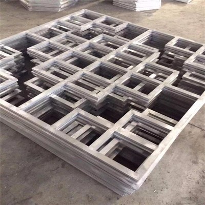 广东仿古木纹定制铝窗花