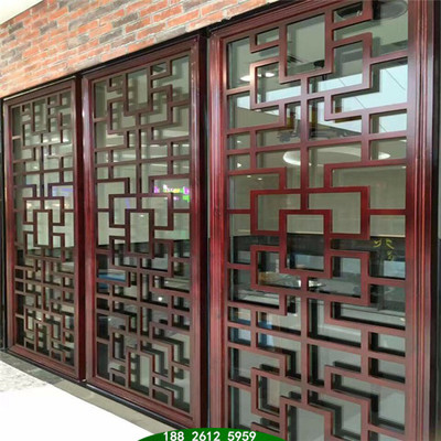 学校外墙铝花格-仿古铝窗花-中式铝合金窗花