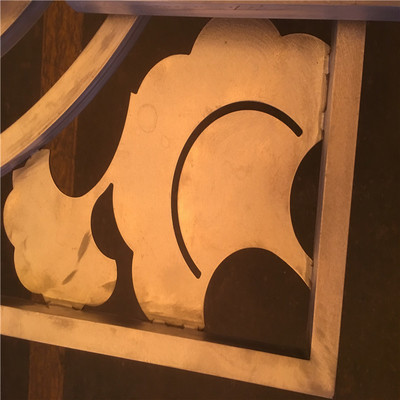 内蒙古酒店大堂仿古铝窗花防火环保防盗