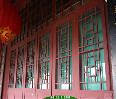 铝制窗花-仿古铝窗花-木纹色铝窗花